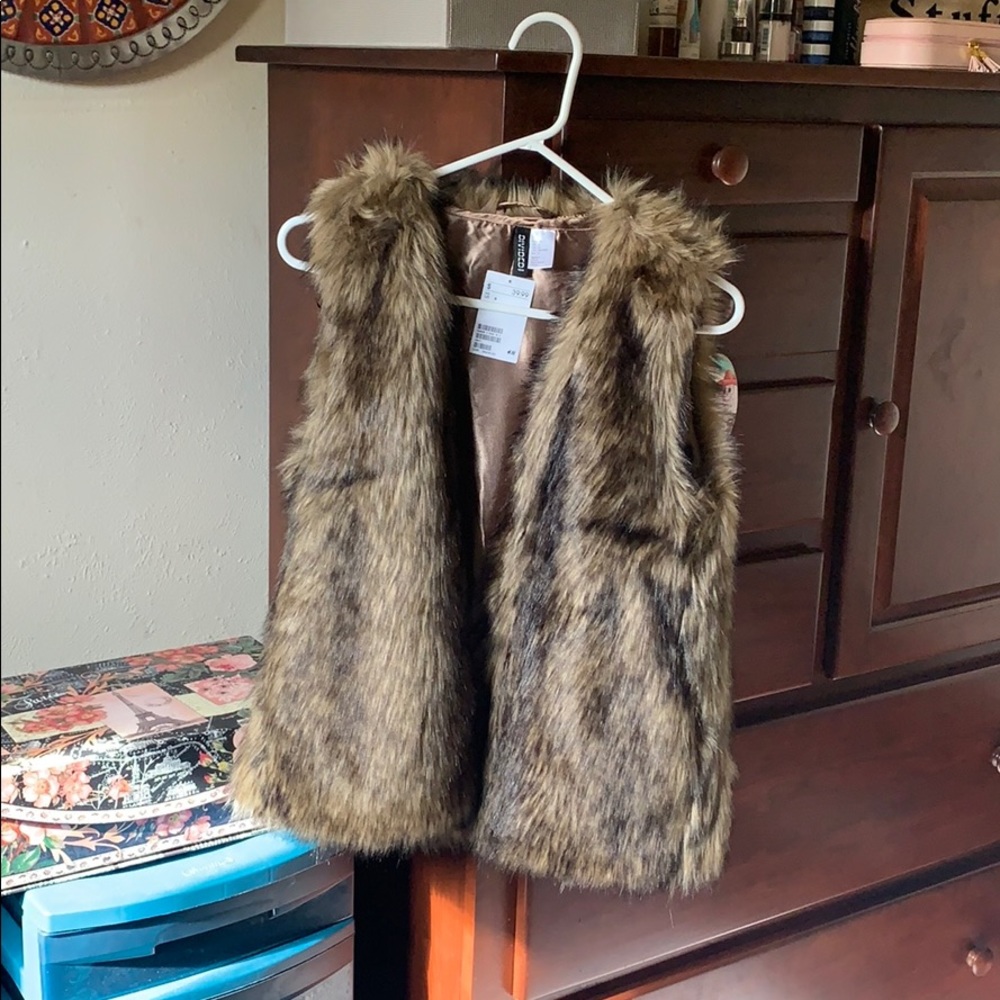 Faux fur vest
